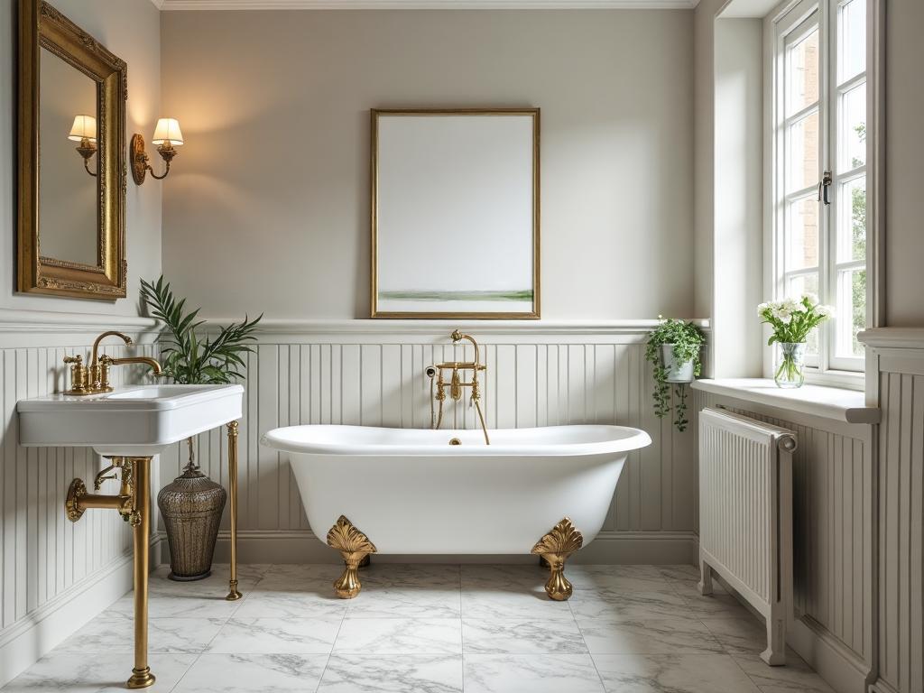Victorian bathroom restoration with heritage features in Kensington SW7 by coreMaint