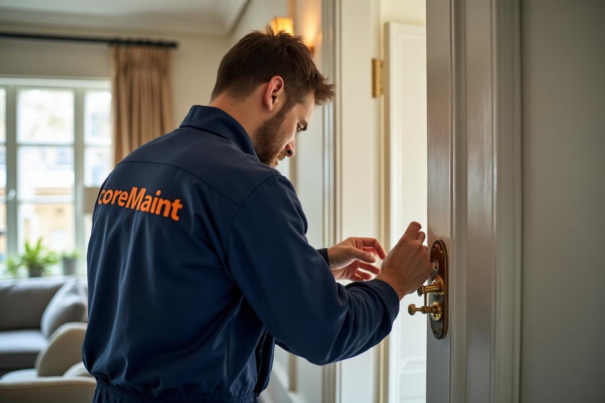Professional handyman completing general repairs in London property by coreMaint