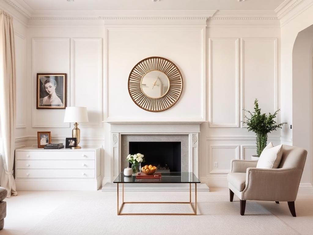 After: Scuffed living room walls — fully repainted in warm white completed by coreMaint